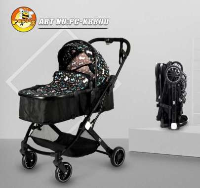 stroller & PRAM PACIFIC K8800 black dino