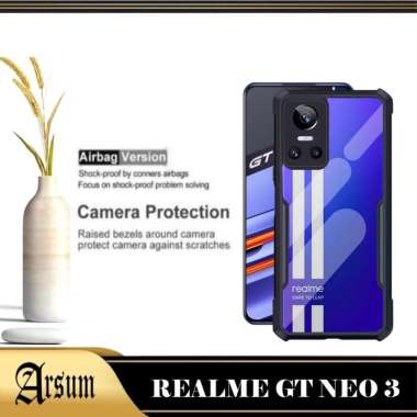 PROMO Case REALME GT NEO 3 Transparan Softcase Casing REALME GT NEO 3 REALME GT NEO3 Hitam