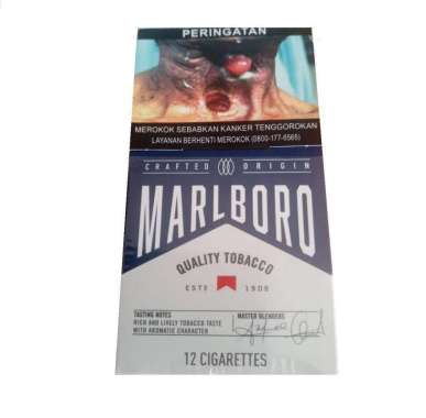 MARLBORO KRETEK BIRU / CRAFTED ORIGIN 12 rokok kretek [1 slop/ 10 bungkus @ 12 batang]