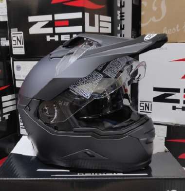 Zeus ZS913 Matt Black - Helm Zeus Motorcross ZS-913 MD