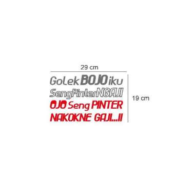 Cutting Stiker Kata Lucu Truk Mobil Golek Bojo Pinter Ngaji Ojo Nakoke