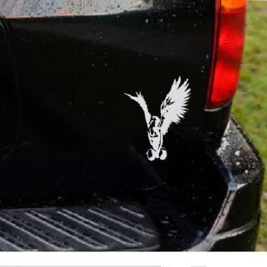 Stiker Angel Wings Body Mobil Laptop Helm HP Dasbor Motor Spakbor Kaca Putih