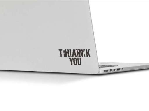 Stiker Laptop Helm Motor Mobil Thank Fuck You Plesetan Humor Lucu Bias Putih