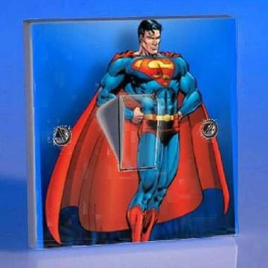 Stiker Sticker Tombol Lampu Saklar Lampu (superman super)