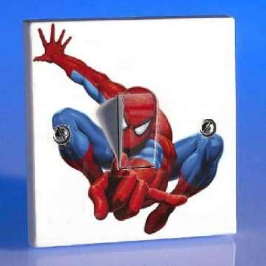 Stiker Sticker Tombol Lampu Saklar Lampu (spiderman spider)