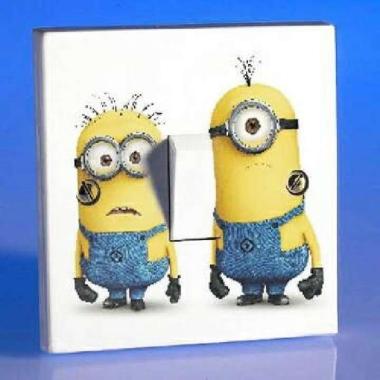 Stiker Sticker Tombol Lampu Saklar Lampu (Minnion)