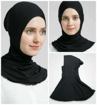 Ciput inner ninja resleting dalaman kerudung hijab jilbab ciput ninja Hitam