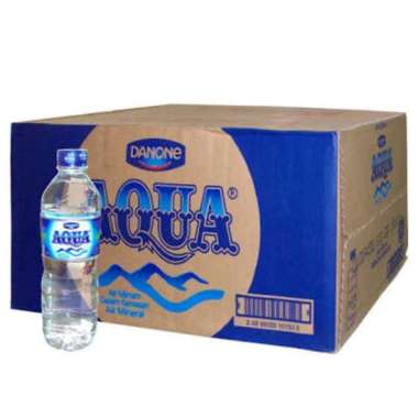 Aqua Botol Air Minum Mineral 600ml ( Karton = 24 Pcs )