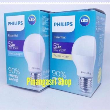 Lampu LED PHILIPS ESSENTIAL 5W Bohlam 5 Watt PHILIP 5 W Bulb LED 5Watt Kuning