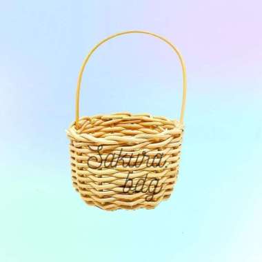 [K52S] Keranjang rotan kecil imut 9x6 cm telur parcel snack buah