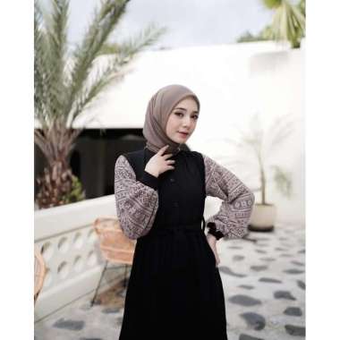 Azma dress/dress murah/gamis kekinian/dress lebaran HITAM