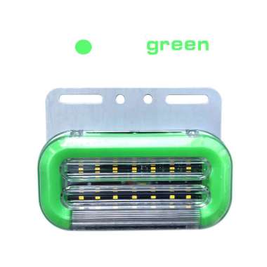 Lampu Led Samping Bak Truk 24 Volt 2 Warna Sein Running Light hijau