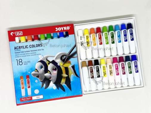 Cat Acrylic TITI 18 Color | Cat Akrilik TITI 18 Warna AC-12ml-18C