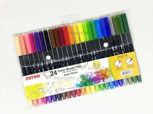 Color Brush Pen 24 Color | Pen Kuas Warna Joyko Dual Tip Jumbo CLP-13A