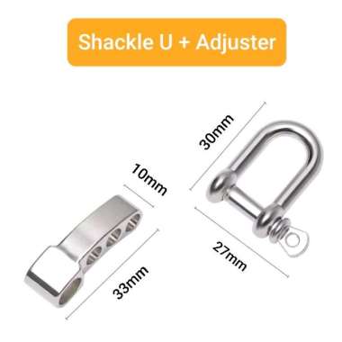 Shackle O Dan U + Adjuster Tali Paracord Bahan Stainless Steel Shackle U + Adjuster