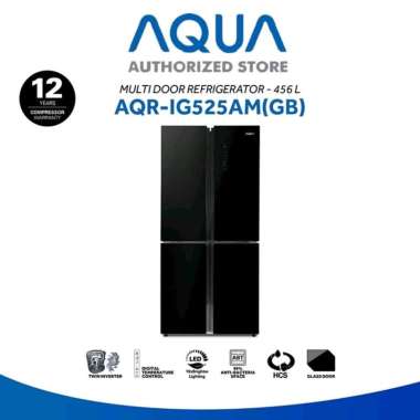 AQUA JAPAN AQR-IG525AM(GB) Kulkas Multidoor Inverter 465 Liter GARANSI RESMI