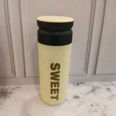 BOTOL MINUM KACA SWEET 500ml//BOTOL MINUM UNIK putih