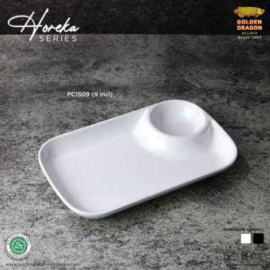 1 Lusin Piring Snack Melamine 9 Inch Piring Saji Untuk Snack Putih
