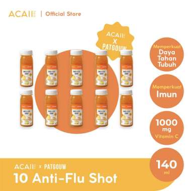 Acaii Tea X Patgouw Anti-Flu Shot With Vitamin C Pack Of 10 (10X125Ml)