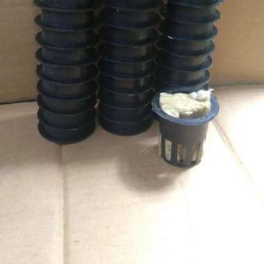netpot 5 cm lengkap Rockwool dengan Rockwool - All Size
