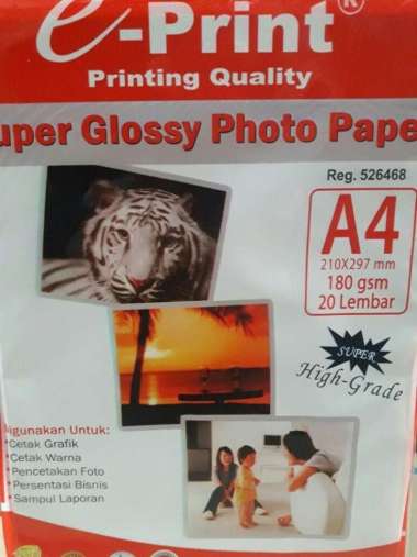 KERTAS FOTO GLOSSY EPRINT 180gr