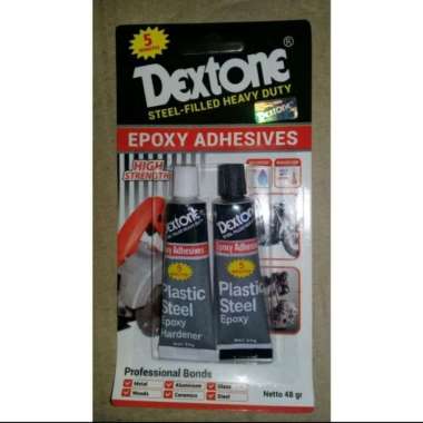 LEM CAMPUR BESI SANGAT KUAT LEM CAMPUR HITAM PUTIH DEXTONE 48gr