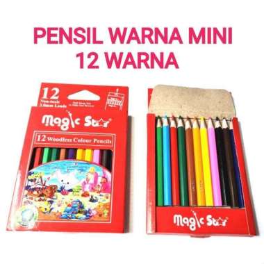 Grosir Pensil Warna Mini BOS 12 Warna
