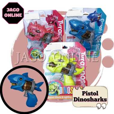 Mainan Anak Cowok Laki Tembak Tembakan Dino Hiu Sharks Bunyi Nyala