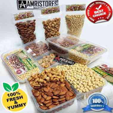 Mix Nut paket 3 jenis kacang panggang matang 3in1 kacang Almond kacang Mede mete dan kacang Arab fre