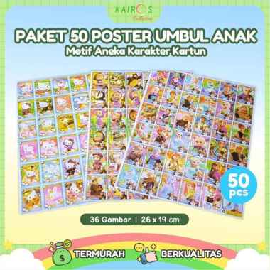 Paket 50 Pcs Mainan Anak Gambaran Umbul - Poster Umbul