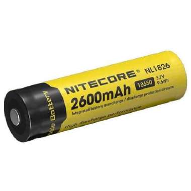 NITECORE 18650 Baterai Li-ion 2600mAh 3.7V NL1826