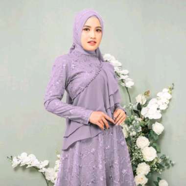 Nagina Dress 1 Gamis 10 Look Busana Muslim Wanita Gamis Brukat Tile Taro Reguler