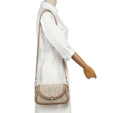 Tas sling bag HANA Zeava Sling Tweed Bag M3507 - Khaki