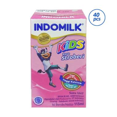 Promo Harga Indomilk Susu UHT Kids Stroberi 115 ml - Blibli
