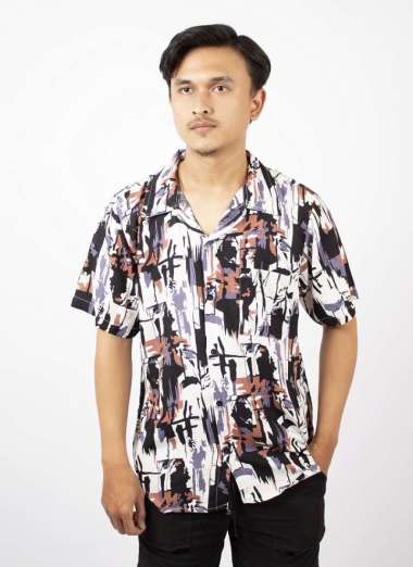 FortKlass Kemeja Pantai Pria Hawai Color Cowok Bali REGGAE Cowok Pendek Satai Rayon Halus COKSU