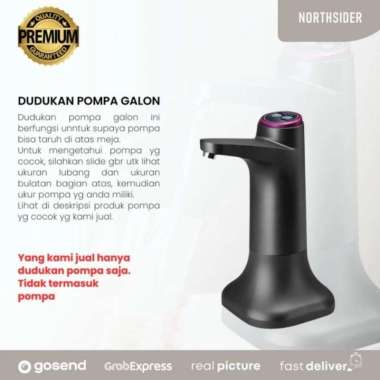 Portable Base Stand Dudukan Pompa Galon Elektrik untuk Meja - Lemari Hitam