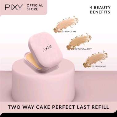 Pixy Refill Two Way Cake Perfect Last Bedak 4 Beauty Benefits 02 Natural Buff