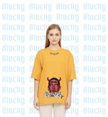Tshirt Oversized Graphic Tee Kaos Oversize Vintage Unisex Eminem L Mustard