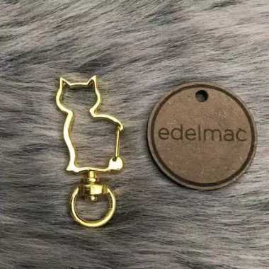 Kaitan Tas | Gantungan Kunci Karakter Cat, Gold