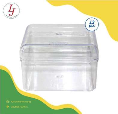 Toples Kue Kering Kotak Persegi Bening Hard Top 112
