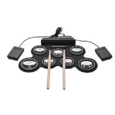 Electronic Digital Drum Kit 7 Pads Folding USB Power - G3003