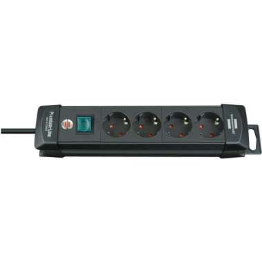 Brennenstuhl Premium-Line 4-Soket Black-1951140100 / Stop Kontak