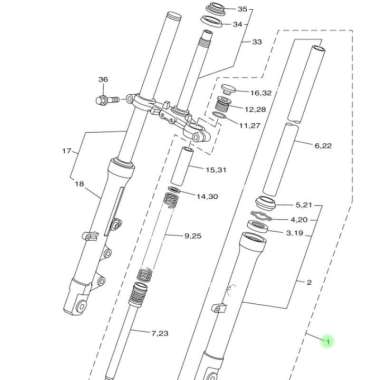 Shock Depan Set Kanan Kiri Vixion NVL