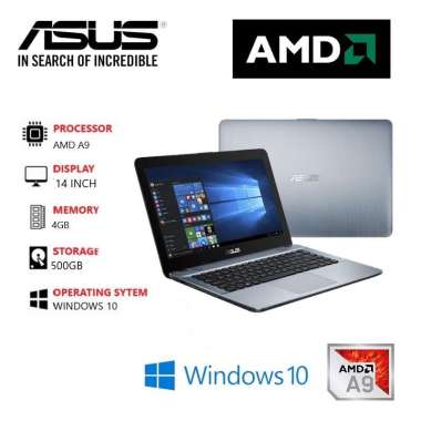 LAPTOP GAMING ASUS X441BA AMD A9 RADEON R5 RAM 4GB SSD 256GB HDD 500GB