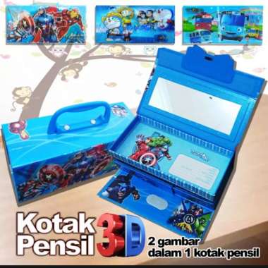 Kotak Pensil 3D/Kotak Pensil 3 Tingkat 1 Kotak Multicolor