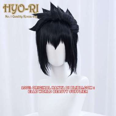RAMBUT PALSU FULL WIG UCHIHA SASUKE WIG SASUKE UCHIHA COSPLAY ANIME NARUTO WIG COWO COWOK PRIA HITAM