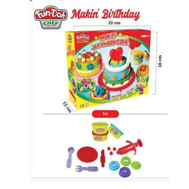 Mainan Lilin Aneka Fun Doh Mainan lilin- Birthday Cake