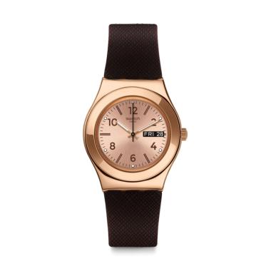 Swatch YLG701 Brownee Jam Tangan Wanita ROSE GOLD