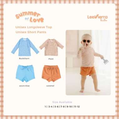 Summer Of Love Unisex Longsleeve Top & Short Pant, Baju Renang Anak 1 Buckthorn Top