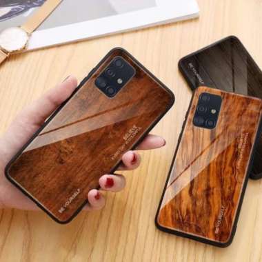 Case Glass Serbuk Kayu Samsung A51 Case Premium Cover Glass Original A